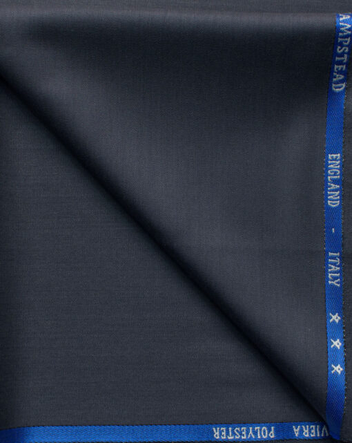 J.Hampstead Men's 60% Wool Solids Super 120's1.30 Meter Unstitched Trouser Fabric (Dark Purple)