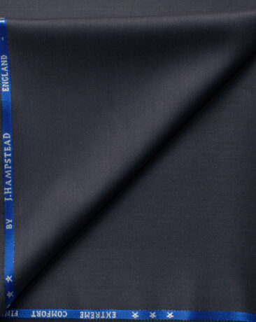 J.Hampstead Men's 60% Wool Solids Super 120's1.30 Meter Unstitched Trouser Fabric (Dark Purple)