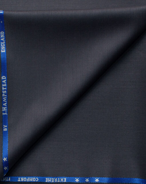 J.Hampstead Men's 60% Wool Solids Super 120's1.30 Meter Unstitched Trouser Fabric (Dark Purple)