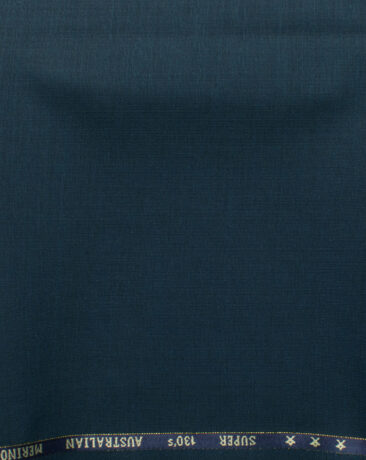 J.Hampstead Men's 60% Wool Self Design Super 130's1.30 Meter Unstitched Trouser Fabric (Dark Sea Green)
