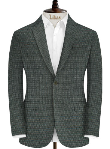 Modella Men's Acrylic Structured 2.25 Meter Unstitched Faux Tweed Jacketing & Blazer Fabric (Light Grey)