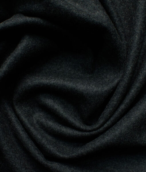 Modella Men's Acrylic Solids 2.25 Meter Unstitched Faux Tweed Jacketing & Blazer Fabric (Dark Worsted Grey)
