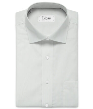 Raymond Men's Pima Cotton Solids 2.25 Meter Unstitched Shirting Fabric (White)