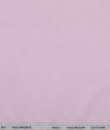 Raymond Men's Premium Cotton Solids 2.25 Meter Unstitched Shirting Fabric (Blush Pink)