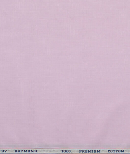 Raymond Men's Premium Cotton Solids 2.25 Meter Unstitched Shirting Fabric (Blush Pink)