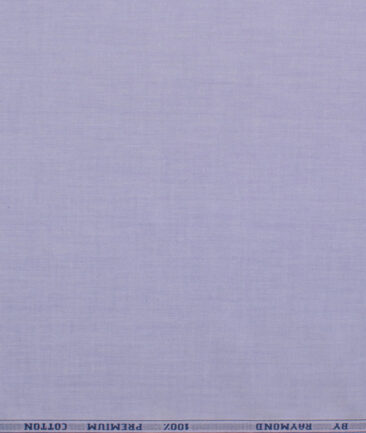 Raymond Men's Premium Cotton Solids 2.25 Meter Unstitched Shirting Fabric (Heather Purple)