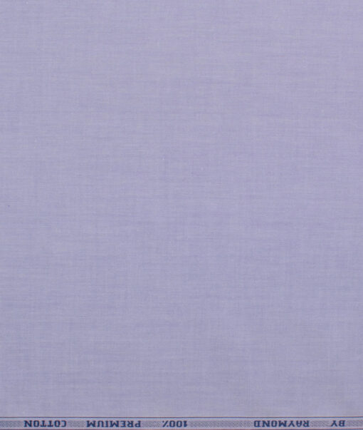 Raymond Men's Premium Cotton Solids 2.25 Meter Unstitched Shirting Fabric (Heather Purple)