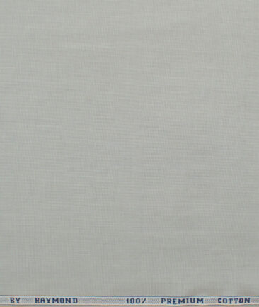 Raymond Men's Premium Cotton Solids 2.25 Meter Unstitched Shirting Fabric (Light Grey)