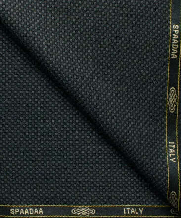 Spaadaa Men's High Twisted Terry Rayon Structured 3.75 Meter Unstitched Suiting Fabric (Grey)