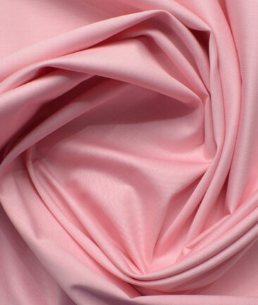 Soktas Men's 120/2 Giza Cotton Stuctured 2.25 Meter Unstitched Shirting Fabric (Crepe Pink)