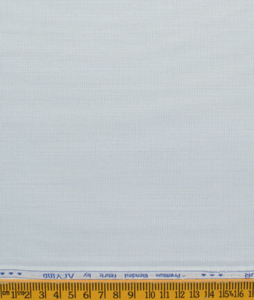 Arvind Men's Cotton Blend Wrinkle Free Self Design 2.25 Meter Unstitched Shirting Fabric (Light Grey)