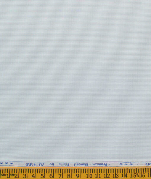 Arvind Men's Cotton Blend Wrinkle Free Self Design 2.25 Meter Unstitched Shirting Fabric (Light Grey)