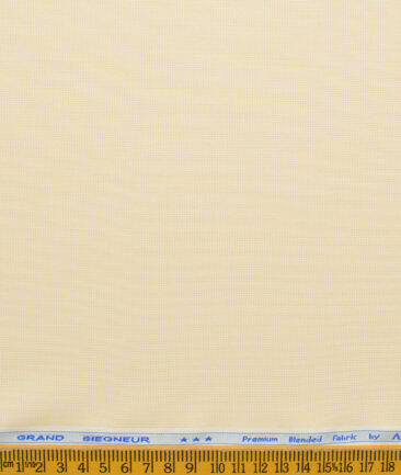 Arvind Men's Cotton Blend Wrinkle Free Self Design 2.25 Meter Unstitched Shirting Fabric (Orange)