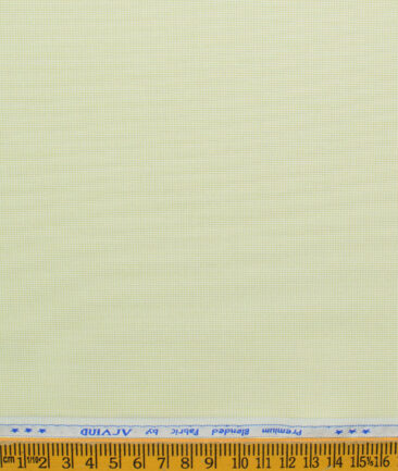 Arvind Men's Cotton Blend Wrinkle Free Self Design 2.25 Meter Unstitched Shirting Fabric (Pistachio Green)