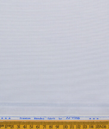 Arvind Men's Cotton Blend Wrinkle Free Self Design 2.25 Meter Unstitched Shirting Fabric (Purple)