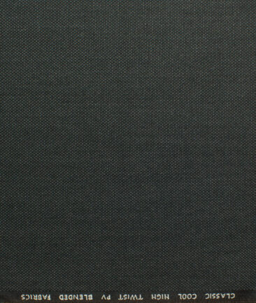 J.Hampstead Men's Polyester Viscose Structured 3.75 Meter Unstitched Suiting Fabric (Dark Worsted Grey)