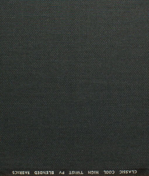 J.Hampstead Men's Polyester Viscose Structured 3.75 Meter Unstitched Suiting Fabric (Dark Worsted Grey)