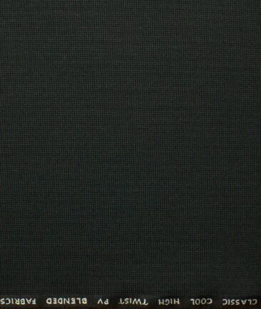 J.Hampstead Men's Polyester Viscose Structured 3.75 Meter Unstitched Suiting Fabric (Blackish Grey)