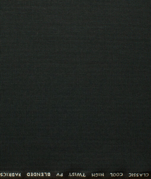 J.Hampstead Men's Polyester Viscose Structured 3.75 Meter Unstitched Suiting Fabric (Blackish Grey)