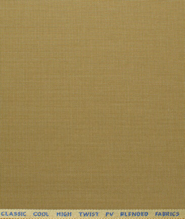 J.Hampstead Men's Polyester Viscose Structured 3.75 Meter Unstitched Suiting Fabric (Fawn Beige)