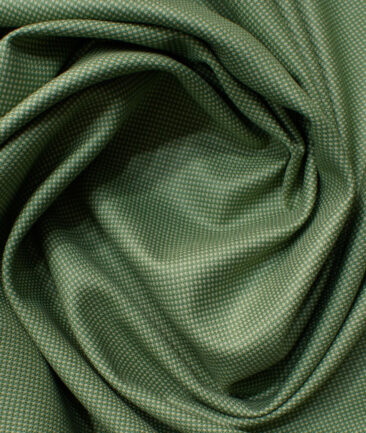 J.Hampstead Men's Polyester Viscose Structured 3.75 Meter Unstitched Suiting Fabric (Fern Green)