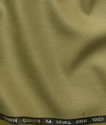 J.Hampstead Men's Polyester Viscose Structured 3.75 Meter Unstitched Suiting Fabric (Beige)