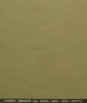 J.Hampstead Men's Polyester Viscose Structured 3.75 Meter Unstitched Suiting Fabric (Beige)
