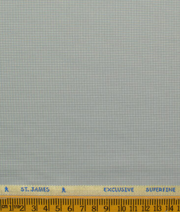 J.Hampstead Men's Polyester Viscose Checks 3.75 Meter Unstitched Suiting Fabric (Light Grey)