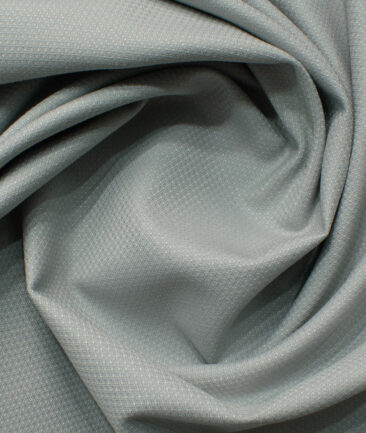J.Hampstead Men's Polyester Viscose Structured 3.75 Meter Unstitched Suiting Fabric (Light Grey)