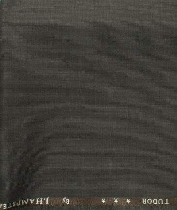 J.Hampstead Men's 45% Wool Structured Super 100's1.30 Meter Unstitched Trouser Fabric (Brown)