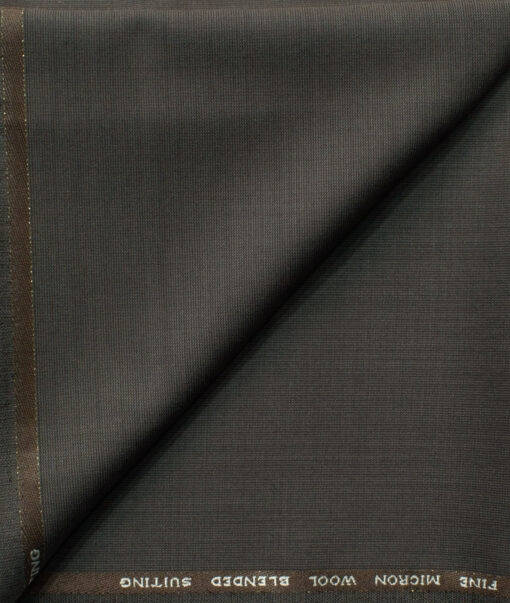 J.Hampstead Men's 45% Wool Structured Super 100's1.30 Meter Unstitched Trouser Fabric (Brown)