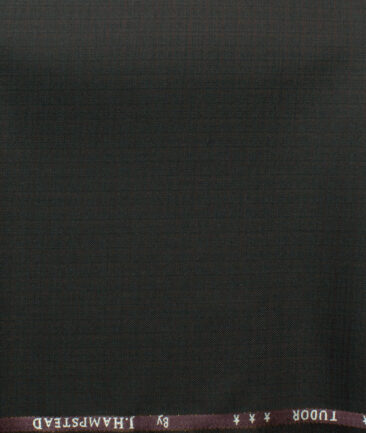 J.Hampstead Men's 45% Wool Checks Super 120's1.30 Meter Unstitched Trouser Fabric (Dark Chocolate Brown)