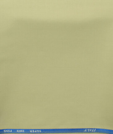 J.Hampstead Men's 45% Wool Solids Super 110's1.30 Meter Unstitched Trouser Fabric (Beige)