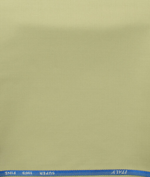 J.Hampstead Men's 45% Wool Solids Super 110's1.30 Meter Unstitched Trouser Fabric (Beige)