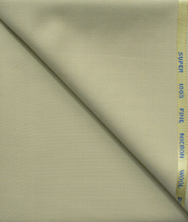 J.Hampstead Men's 45% Wool Structured Super 100's1.30 Meter Unstitched Trouser Fabric (Oat Beige)