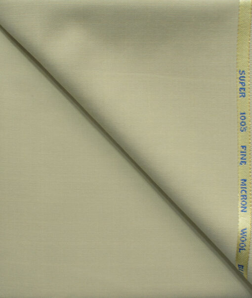 J.Hampstead Men's 45% Wool Structured Super 100's1.30 Meter Unstitched Trouser Fabric (Oat Beige)