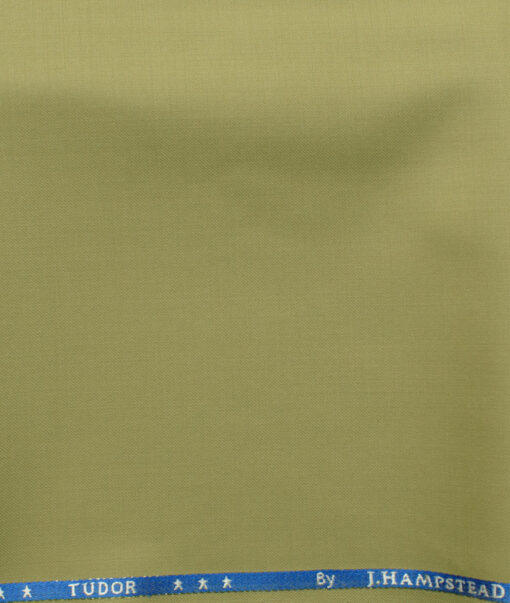 J.Hampstead Men's 45% Wool Solids Super 100's1.30 Meter Unstitched Trouser Fabric (Fawn Beige)