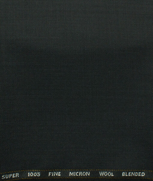 J.Hampstead Men's 45% Wool Structured Super 100's1.30 Meter Unstitched Trouser Fabric (Blackish Grey)