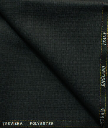 J.Hampstead Men's 45% Wool Structured Super 100's1.30 Meter Unstitched Trouser Fabric (Blackish Grey)