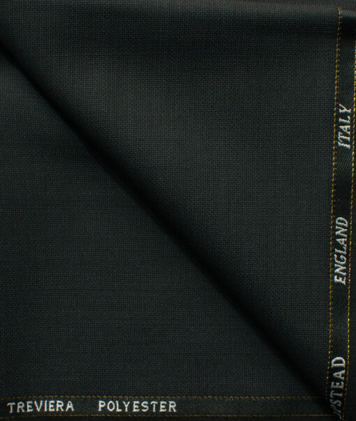 J.Hampstead Men's 45% Wool Structured Super 100's1.30 Meter Unstitched Trouser Fabric (Blackish Grey)