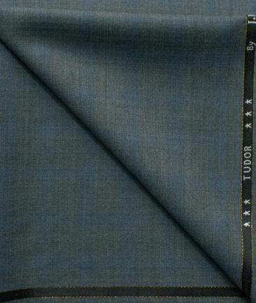 J.Hampstead Men's 45% Wool Checks Super 120's1.30 Meter Unstitched Trouser Fabric (Grey)