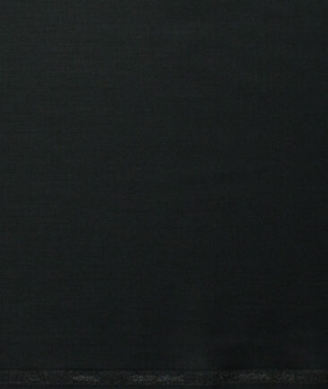 Siyaram's Men's Bamboo Wrinkle Resistant Solids 2.25 Meter Unstitched Shirting Fabric (Black)
