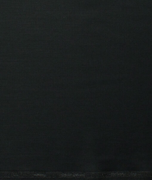 Siyaram's Men's Bamboo Wrinkle Resistant Solids 2.25 Meter Unstitched Shirting Fabric (Black)