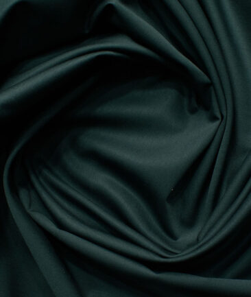 Siyaram's Men's Bamboo Wrinkle Resistant Solids 2.25 Meter Unstitched Shirting Fabric (Dark Sea Green)