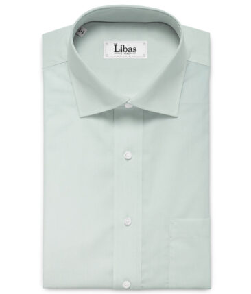 Siyaram's Men's Bamboo Wrinkle Resistant Solids 2.25 Meter Unstitched Shirting Fabric (Pistachio Green)