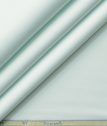 Siyaram's Men's Bamboo Wrinkle Resistant Solids 2.25 Meter Unstitched Shirting Fabric (Pistachio Green)