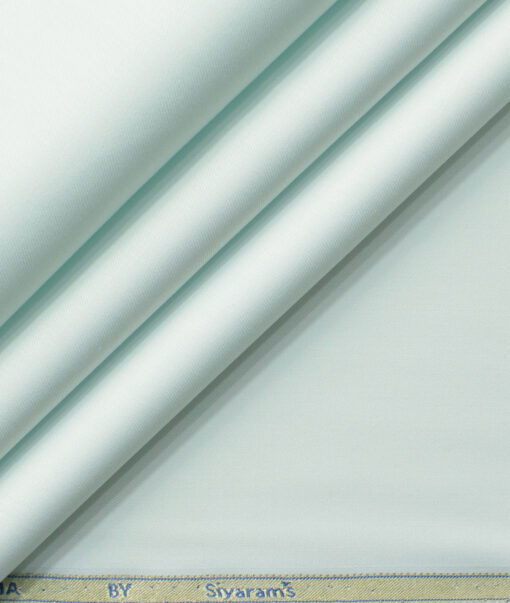 Siyaram's Men's Bamboo Wrinkle Resistant Solids 2.25 Meter Unstitched Shirting Fabric (Pistachio Green)