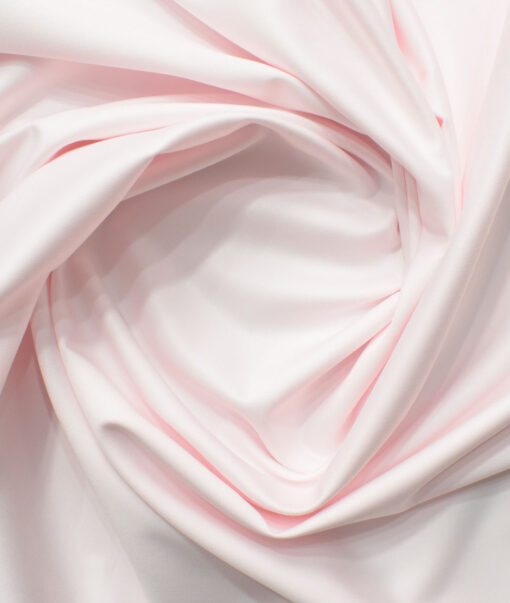 Siyaram's Men's Bamboo Wrinkle Resistant Solids 2.25 Meter Unstitched Shirting Fabric (Light Pink)