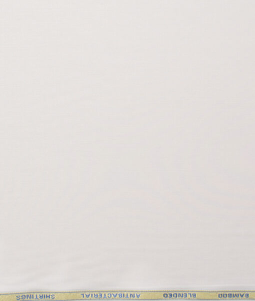 Siyaram's Men's Bamboo Wrinkle Resistant Solids 2.25 Meter Unstitched Shirting Fabric (Light Pink)