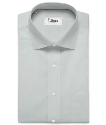 Siyaram's Men's Bamboo Wrinkle Resistant Solids 2.25 Meter Unstitched Shirting Fabric (Silver Grey)